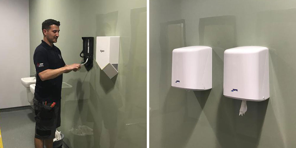 Commercial Hand Dryer Installation